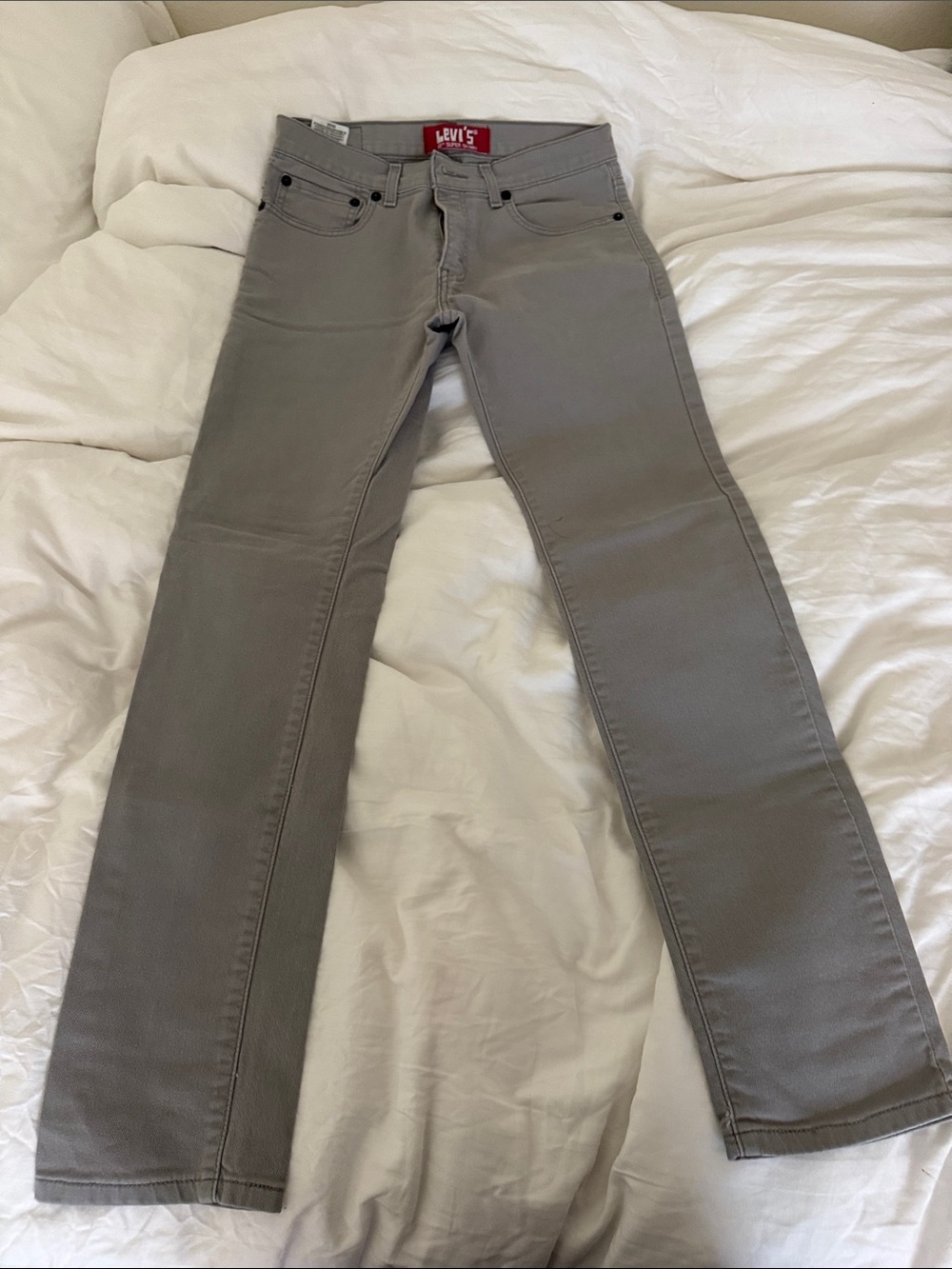 Levi's Light Gray Super Skinny Jeans